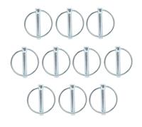 (As show, One size) 10 Pcs Pin Ring Clips Carbon Steel Annular Pin Ring Clips Clamp Linkage Locking Pin for Bike Trucks Boat Trailers Tractors 8mm X 45mm
