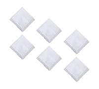 (As show, One size) 10 Pieces Ladies Lace White Handkerchiefs Hankies For Wedding