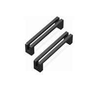 (As show, One size) 10 Pieces of Kitchen Cabinet Handle with Zinc Alloy Screw Door Handle Kitchen Drawer Door Handle (Black)