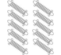 (As show, One size) 10 Pieces Tension Spring Stainless Steel Spring Tensioner Tent Spring Rope Buckle for Tent Awning Tent Rope Tensioner Suitable