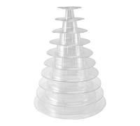 (As show, One size) 10 Tier Cupcake Holder Stand,Round Macaron Tower Stand,Clear Cake Display Rack for Wedding Birthday Party Decor