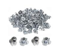 (As show, One size) 100 Carbon Steel Claw Nuts - Threaded Insert Nuts for Wood - M4x8mm