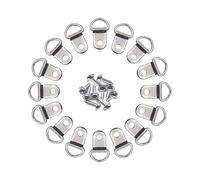 (As show, One size) 100 Pcs D-Rings Picture Frame Hanging Hook, Stainless Steel Wall Mount Bracket with Screws and Box for Hanging Clock, Paintings, Artworks, Picture Fra