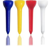 (As show, One size) 100 Pcs Mixed Color Plastic Golf Tees 35mm Pack of 100Color Ball Holder Plastic Ball Ladder 80mm Kickoff Ball Nail