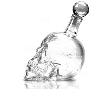 (As show, One size) 1000ml Decanter Crystal Skull Head glass Vodka Whisky