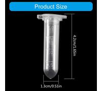 (As show, One size) 100Pcs 2ml Centrifuge Tubes with Snap Cap Graduated Scale Plastic Vials Test Containers for Labs Experiment School