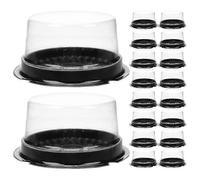 (As show, One size) 100Pcs Cake Carrier Plastic Cake Containers Clear Food Container Packaging Box with Lids