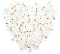 (As show, One size) 100pcs Mini Duck Figurines Glow In The Mini Resin Duck Figures Miniature Duck Scene Layout Decors