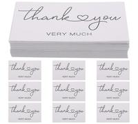 (As show, One size) 100Pcs Small Thank You Cards Gift Cards for Baby Shower Wedding Shops Thank You Paper Cards