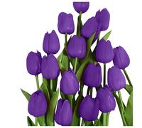 (As show, One size) 10PC Tulip Artificial Flower for Mother's Day Gift Real Touch Artificial Tulip Bouquet Fake Flower