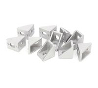 (As show, One size) 10Pcs Aluminium Right Angle Connector 3D Printer 2020 Extrusion Profile EU Standard Code T Type