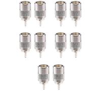 (As show, One size) 10pcs Connector UHF male PL259 plug solder RG8 RG213 LMR400 7D-FB cable silver_A