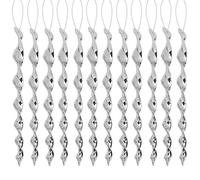 (As show, One size) 10Pcs Reflective Bird Repeller Stick, Silver 30cm Hanging Bird Repeller, Reflective Wind Spiral, Keep birds away from your home, garden, yard