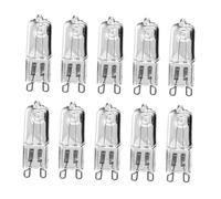 (As show, One size) 10x G9 Bulbs 28W Halogen Oven Light Warm White Durable 2-Pin Base