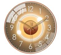 (As show, One size) 12 Inch Silent Wall Clocks for Living Room Kitchen Modern Design Wall Clocks 30cm Hanging Quartz Clock Wall Clock (Planet Gold)