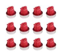 (As show, One size) 12 Pcs Smokeless Aromatherapy Craft Candle Simulation Small Size Plant Rose Candle Party Decoration Red