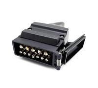 (As show, One size) 12 Pin Flat Trailer Socket Plug Set Connector Austrilia Standard Nylon & Brass