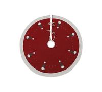 (As show, One size) (122cm,red)Christmas Tree Skirt, Christmas Knitted Tree Skirt with Thick Christmas Tree Snowflake Rustic Holiday Decorations Carpet Covers Tree Tree S