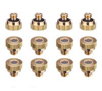 (As show, One size) 12pcs Buse de Pulvrisation en Laiton0.4mm, Buse de pulvrisation de bruine en Laiton, pour Le systme de Refroidissement extrieur, Irrigation de Jardin