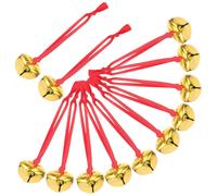 (As show, One size) 12Pcs Christmas Believe Bell Pendants Christmas Tree Bell Decorations Christmas Tree Hanging Bells