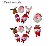 (As show, One size) 12pcs Led Brooch Pins Nice-looking Decorative Lightweight Lighting Christmas Colorful Glitter Brooch Santa Pins