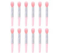 (As show, One size) 12pcs Silicone Lip Brushes Makeup Lipstick Brushes Applicator Cosmetic Brush Set