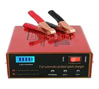 (As show, One size) 12V/24V Intelligent Automatic Car Battery Charger Maintainer, Lithium, Lead Acid Battery, 140W 6Ah to 105Ah, with LED Display