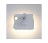 (As show, One size) 13CM Bedside Lights Wall Lamp Hotel Indoor Lights Wall Bed Corridor Wall Lamp with Switch/ 3W Cree COB LED + 9W SMD/360 Degree Rotation Warm White