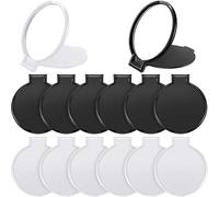 (As show, One size) 14 Pieces Mini Compact Mirror 2 Colors (Black, White) Folding Round Pocket Mirror Portable Bulk Makeup Mirror for Women Girls Travel Daily Use
