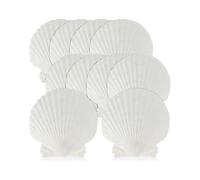 (As show, One size) 15 PCS Natural Sea Shell Large White, 4-4.7 Inch Scallop Shells compatible with DIY Craft, Serving Food, Baking