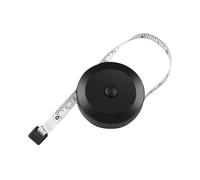 (As show, One size) 150cm / 60inch Retractable Sewing Tape Measure For Body Cloth Tailor Double Sided Black