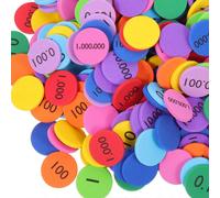 (As show, One size) 160Pcs Place Value Disks Arithmetic Round Disks Numbers Place Disks EVA Math Number Disks