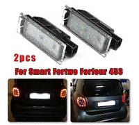 (As show, One size) 18 LEDs License Plate Car Light 2pcs 415 453 For Smart Fortwo Forfour LED No Error Durable