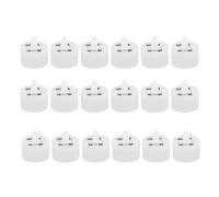 (As show, One size) 18 Pieces Solar Tea Light Candles Flameless Outdoor Led Waterproof Rechargeable Candles (1.5 X 1.4