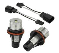 (As show, One size) 1Pair 8000K White LED Angel Eye Marker Halo Light Bulbs Lamps For-BMW E39 E53 E60 E63 E64 E66 E87 5 6 7 X3 X5