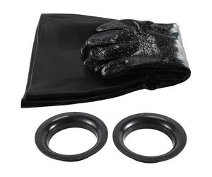 (As show, One size) 1pair Durable Rubber Sandblasting Gloves 60cm Heavy Duty Working Protective Sandblaster Gloves compatible-DT