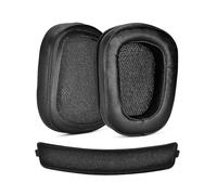 (As show, One size) 1Pair Foam Ear Pads Cushion Leather Earpad compatible Logitech G933 G935 G633 / g 933 g 935 g 633 Artemis Headphones-C8