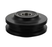 (As show, One size) 1Pc American Style Silence Barn Door Track Hanging Wheel Nylon Pulley (Black)