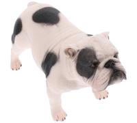 (As show, One size) 1pc Model PVC Simulation Figurine Pet Dog Ornament Static Solid Animal Model Desktop Decoration (Standing Bulldog)