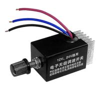 (As show, One size) 1Pc Motor Speed Regulator DC 12V/24V 10 a Motor Speed Controller Switch for Car Truck Fan Heater Co