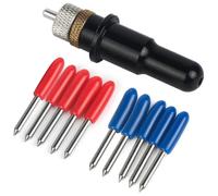 (As show, One size) 1pc Roland Blade Holder Black Colour +5 pcs 45 + 5 pcs 60 Degree Refine Rabbit Redsail Cutter Plotter Cutting Blades