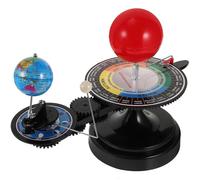 (As show, One size) 1pc Solar System 3 Globes Sun Earth Moon Orbital Planetarium Astronomy Model