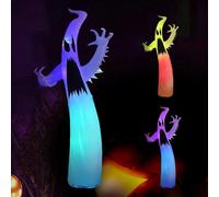 (As show, One size) 1PCS 11.8 FT Halloween Inflatable Outdoor Glowing Ghost, Blow Up Yard Decoration with LED Lights Built-in for Holiday/Party/Yard/Garden, Halloween dec