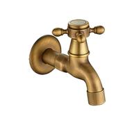 (As show, One size) 1PCS (bronze) Vintage Cold Water Faucet with Single Handle G1/2 Interface - Wall Mounted Mop Faucet for Bathroom Sink
