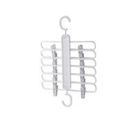 (As show, One size) 1PCS Folding Trouser Hanger,Retractable Magic Skirt Rack with Adjustable Clip,Multi-functional Organizer Racks for Pants Bra
