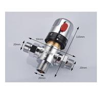 (As show, One size) 1PCS Hot Cold Water Mixing Valve Solid Brass Thermostatic Mixing Valve Fixed Temperature Mixing Valve for Kitchen Bathroom Washbasin Toilet G1/2