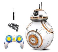 (As show, One size) 2.4g Remote Control BB-8 Robot, Star Wars Themed, Music Sound Action Figure, Gift for Kids
