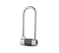 (As show, One size) 2.75 inch beams lock cabinet door password gym 5 combination lock solid resettable zinc alloy padlock