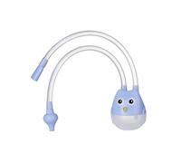 (As show, One size) 2 Cute Owl Baby Nose Aspirator (Blue) Safety Baby Nasal Cleanser Reusable Neonatal Nasal Mucus Remover