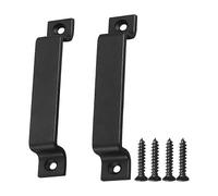 (As show, One size) 2 door handles - - Solid black steel door handle - Includes screw (black)
